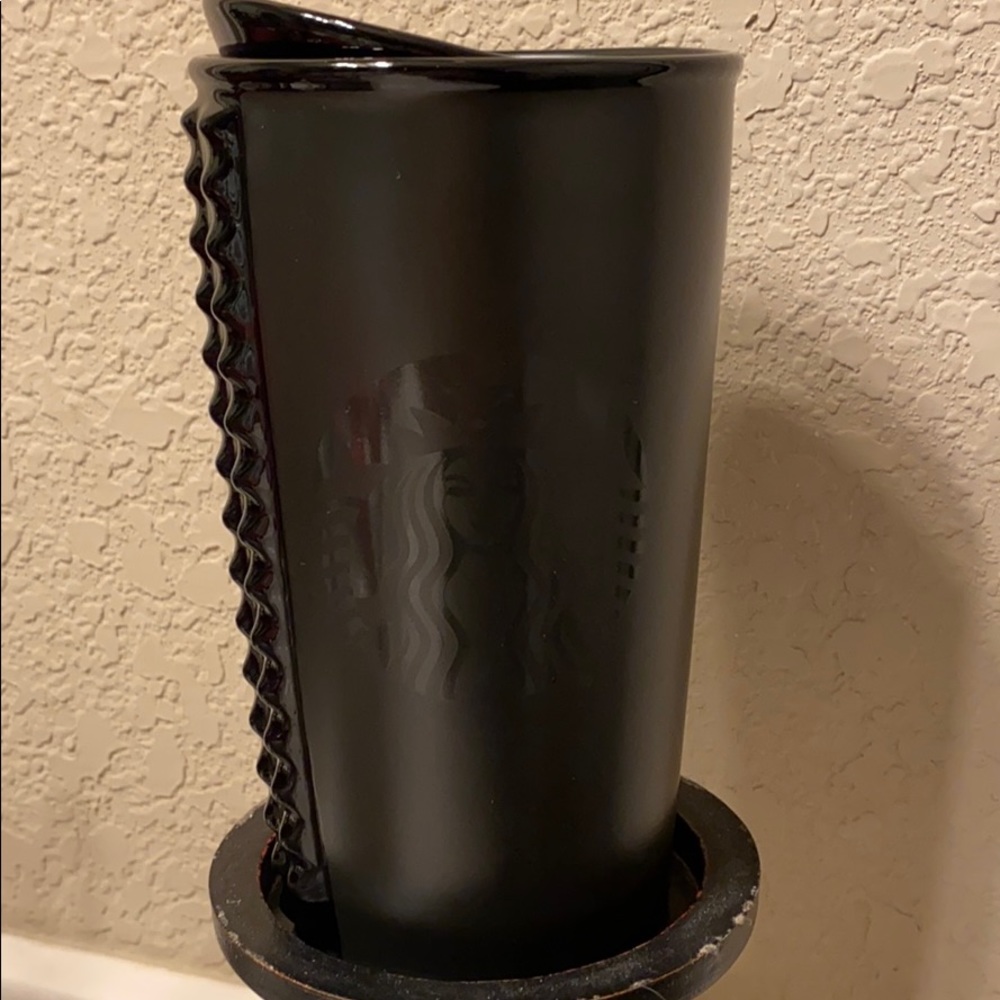 Starbucks studded matte black ceramic cup *RARE & HTF* - Picture 1 of 4